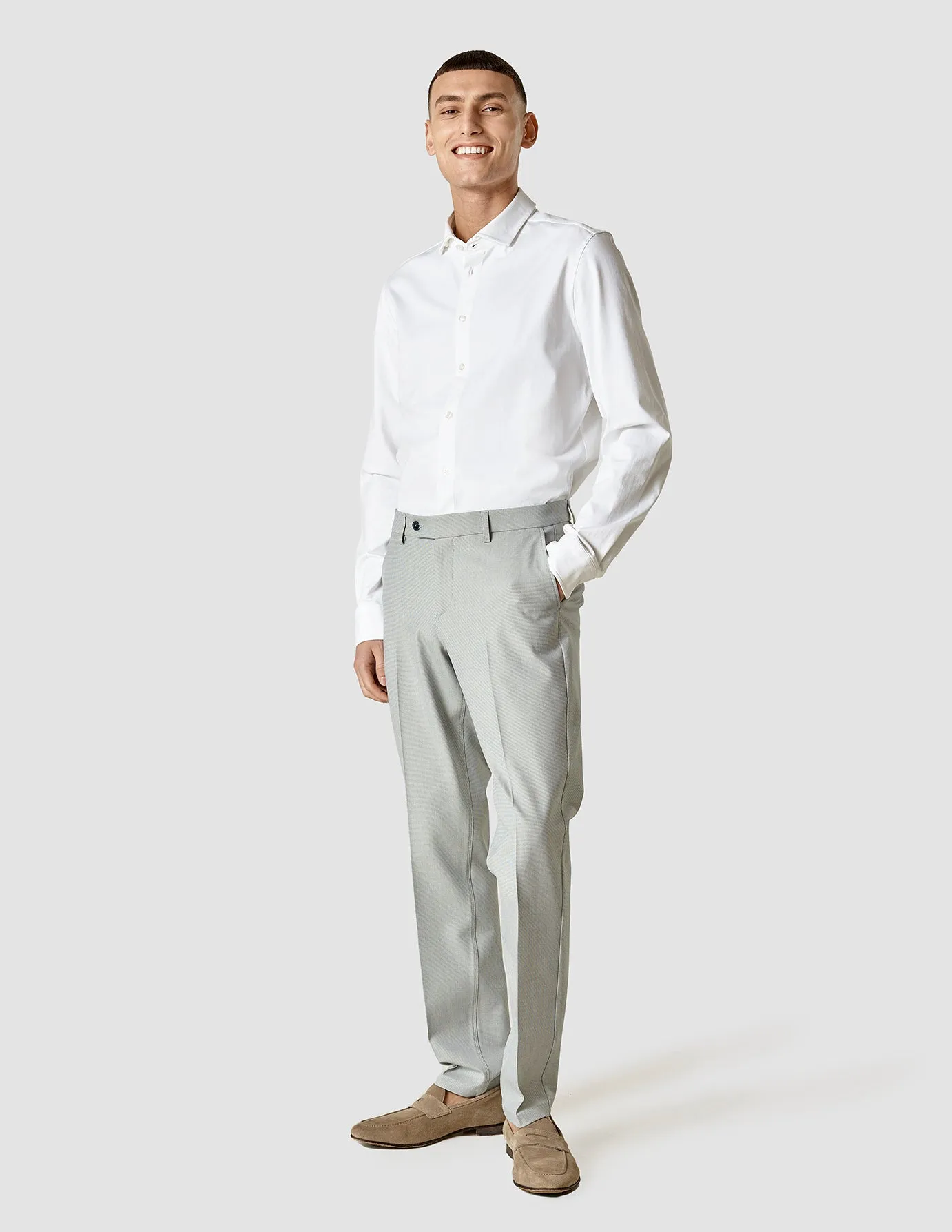 Essential Suit Pants Regular Teal Blue Casual Flex