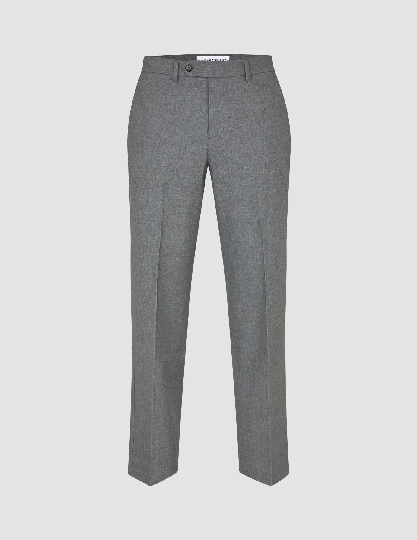 Essential Suit Pants Relaxed Fit Dark Grey Melange Durable Comfort Minimal Waist