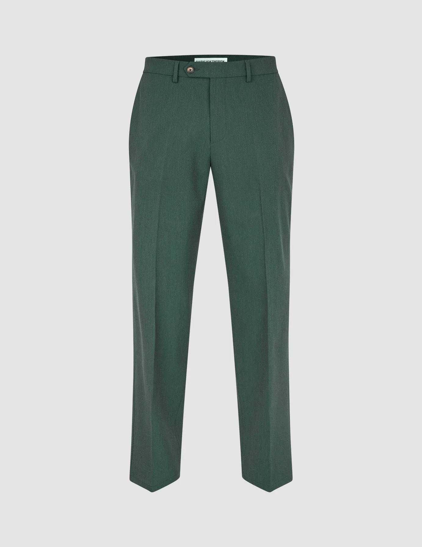 Essential Suit Pants Relaxed Fit Pine Green Soft Fabric