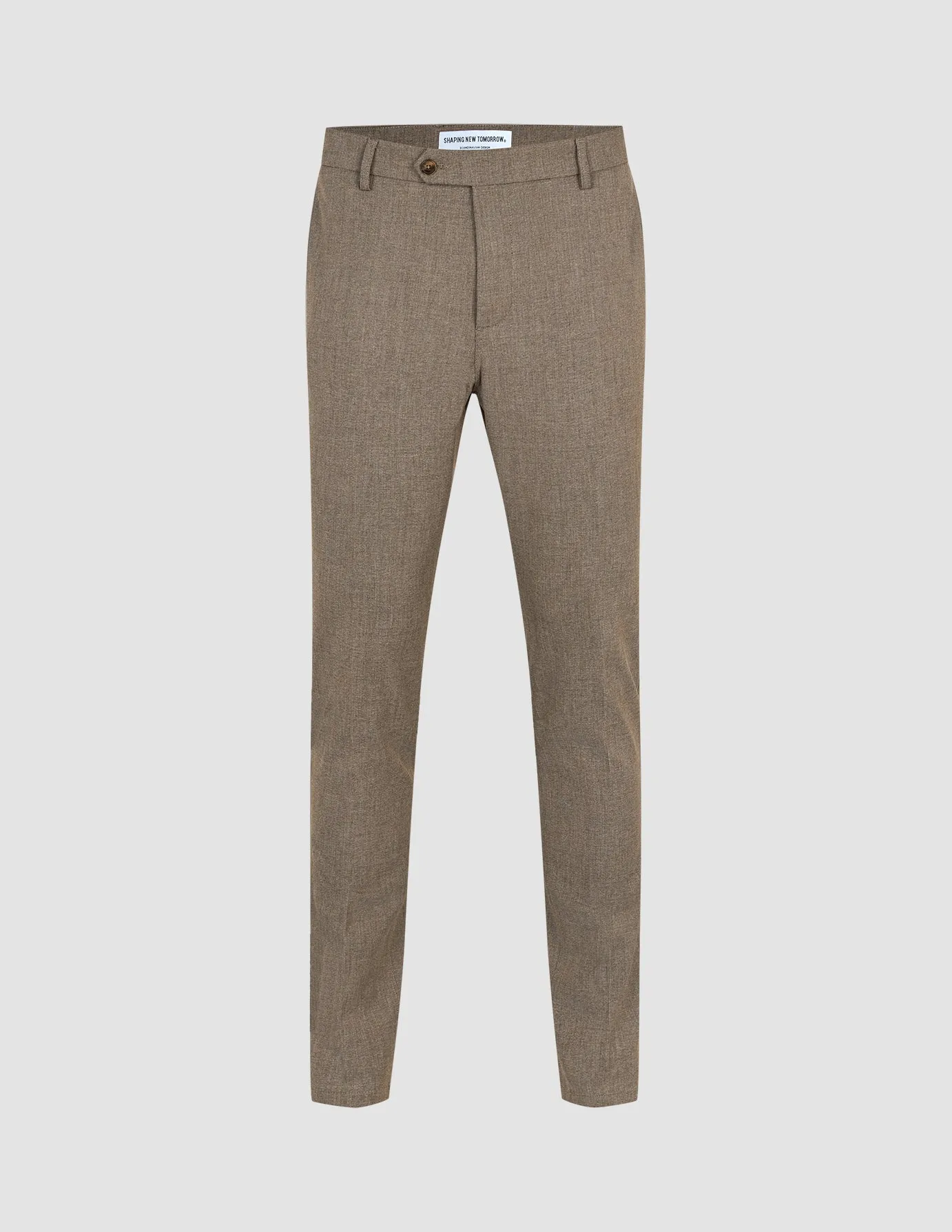 Essential Suit Pants Slim Almond SoftTouchFinish Stylish Waistband