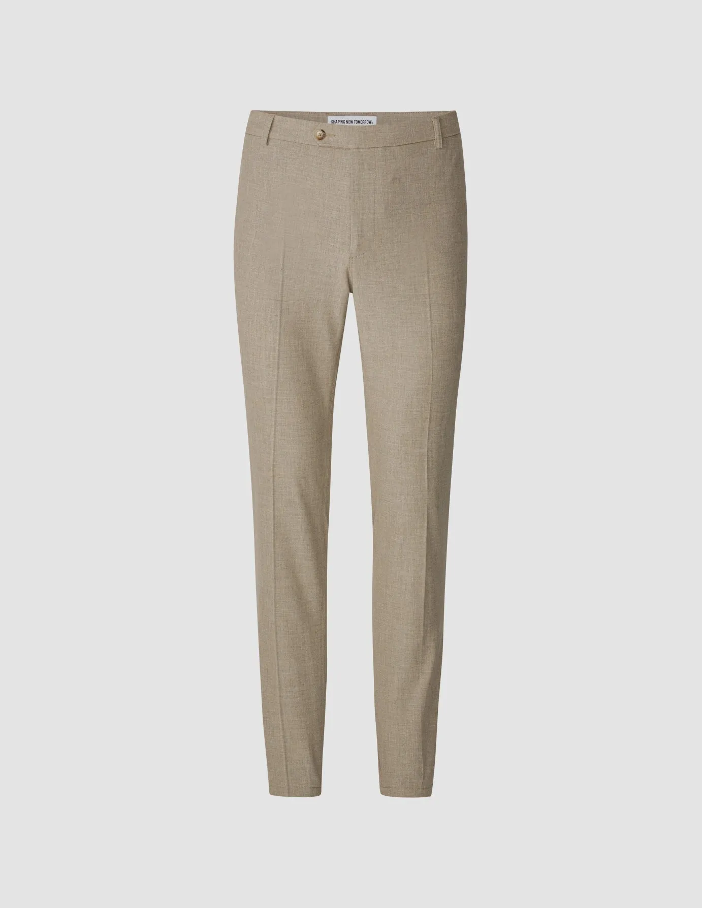 Essential Suit Pants Slim Beige Melange Flex Wear