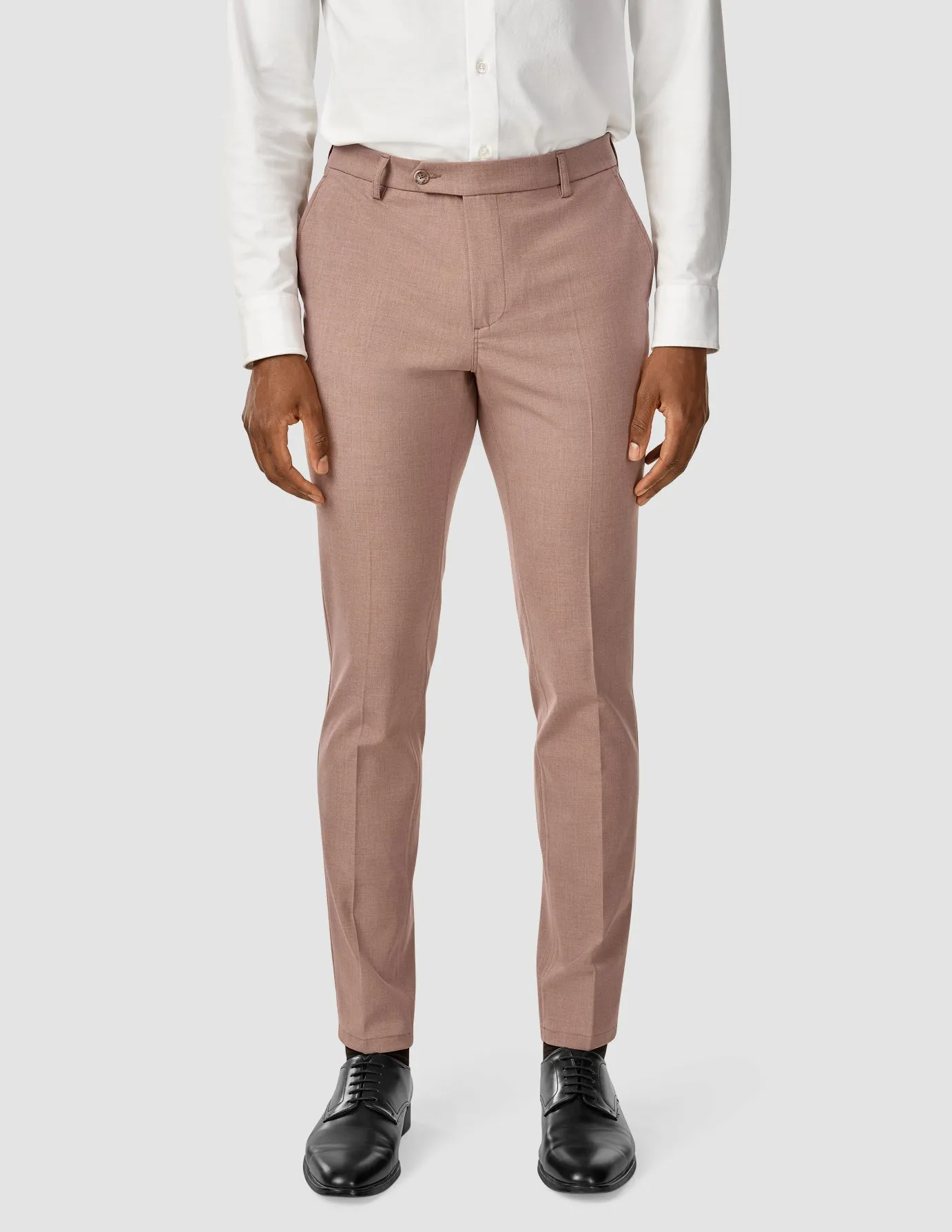 Athletic Fit Fashionable Cut Essential Suit Pants Slim Dusty Lilac Melange