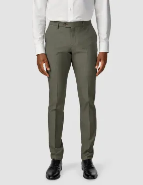 Essential Suit Pants Slim Green Melange Zero Waste Manufacturing Clean Fit