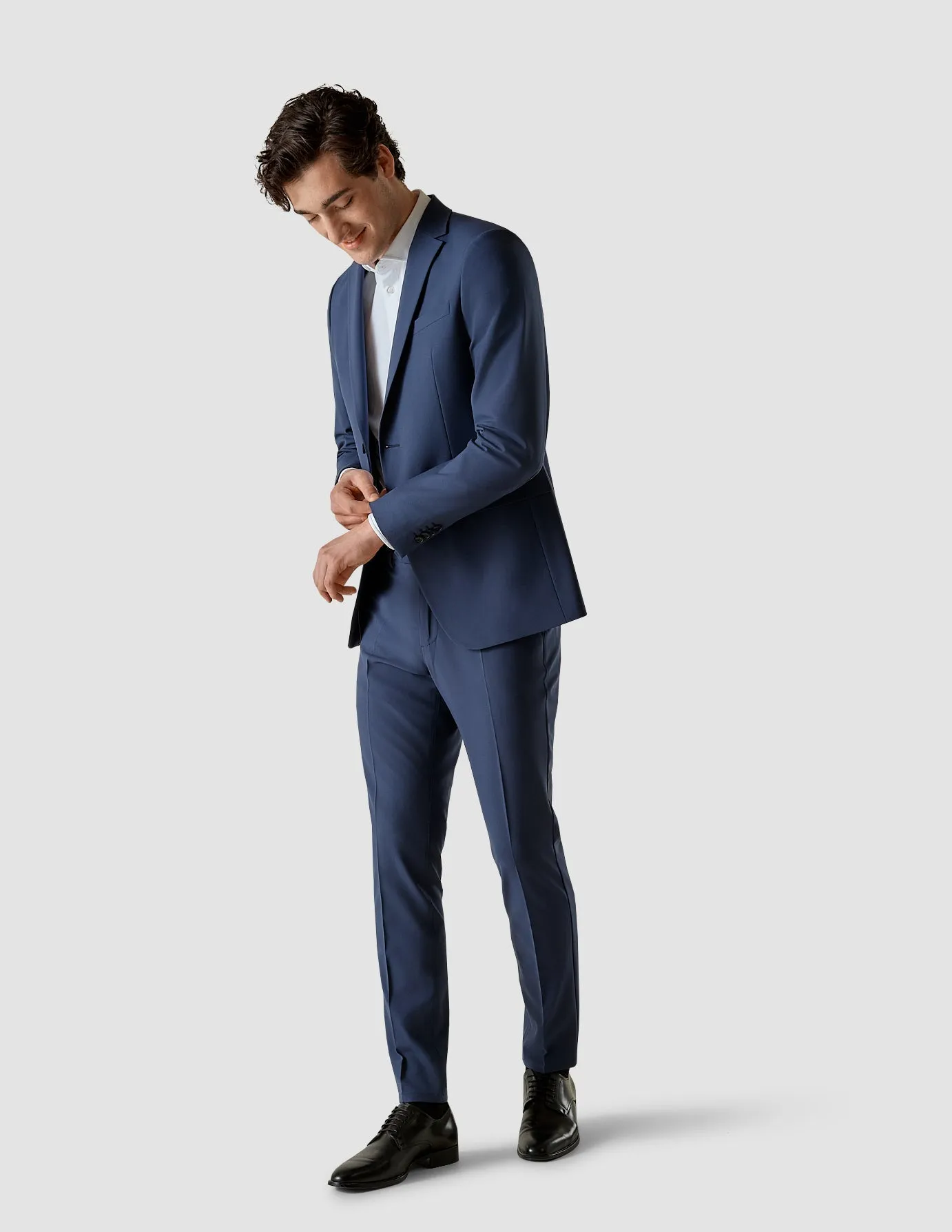 No Fuss Essential Suit Pants Slim Marine Blue