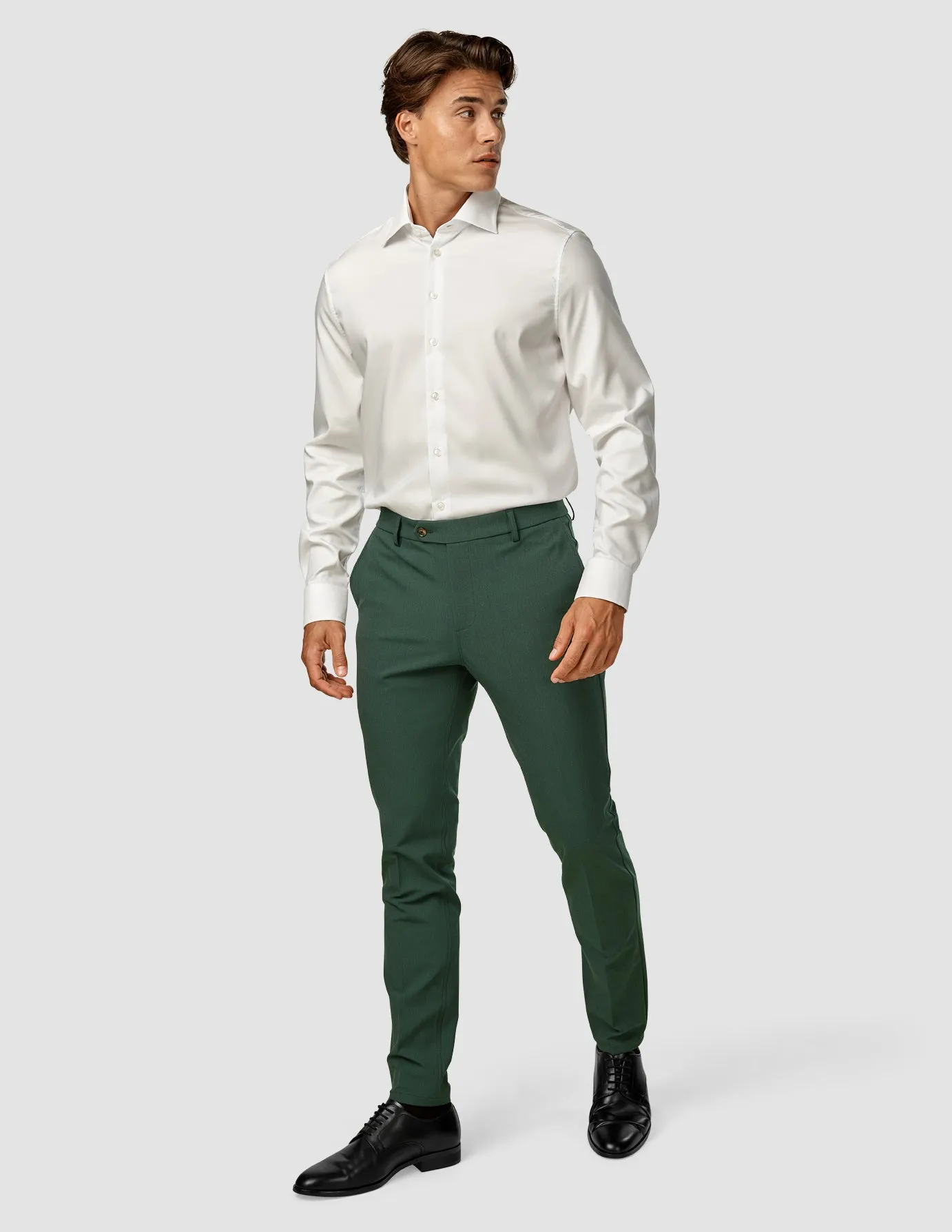 Relaxed Comfort Wear Travel Friendly Essential Suit Pants Slim Pine Green
