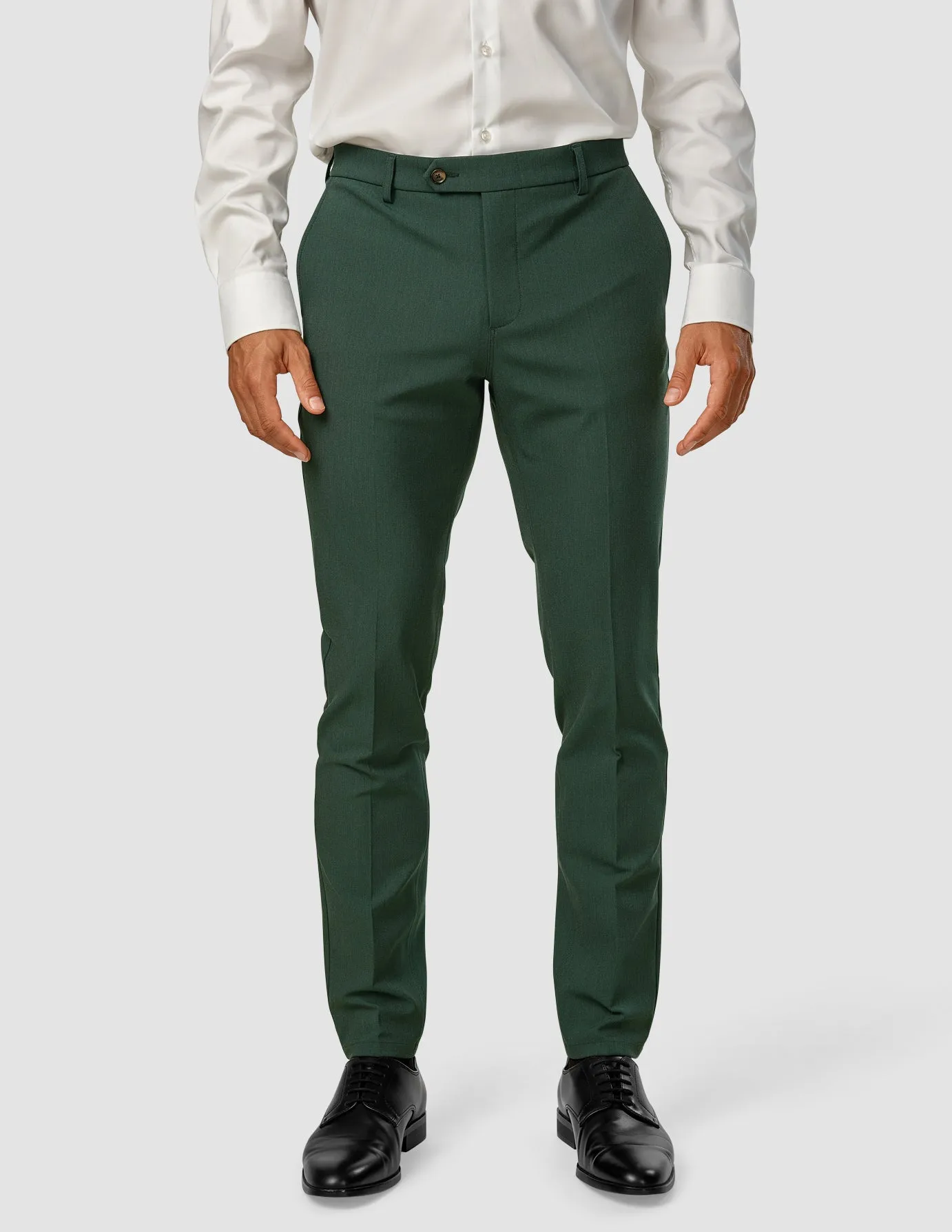 Essential Suit Pants Slim Pine Green Flexible Use Seasonal Wear