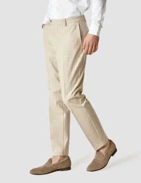 Soft Waistband Essential Suit Pants Slim Warm Sand