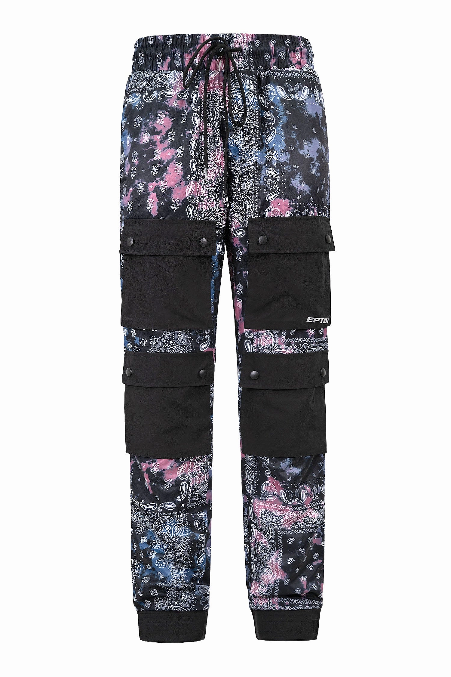 Utility Pockets Men's Bandana Print Hyper Cargo Jogger Pants