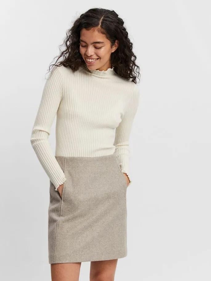 Evie High Neck Sweater Winter Layering Look Roomy Design