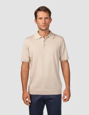 Classic Comfort Style Ultra Soft Finish Everyday Knit Short Sleeve Polo Birchwood