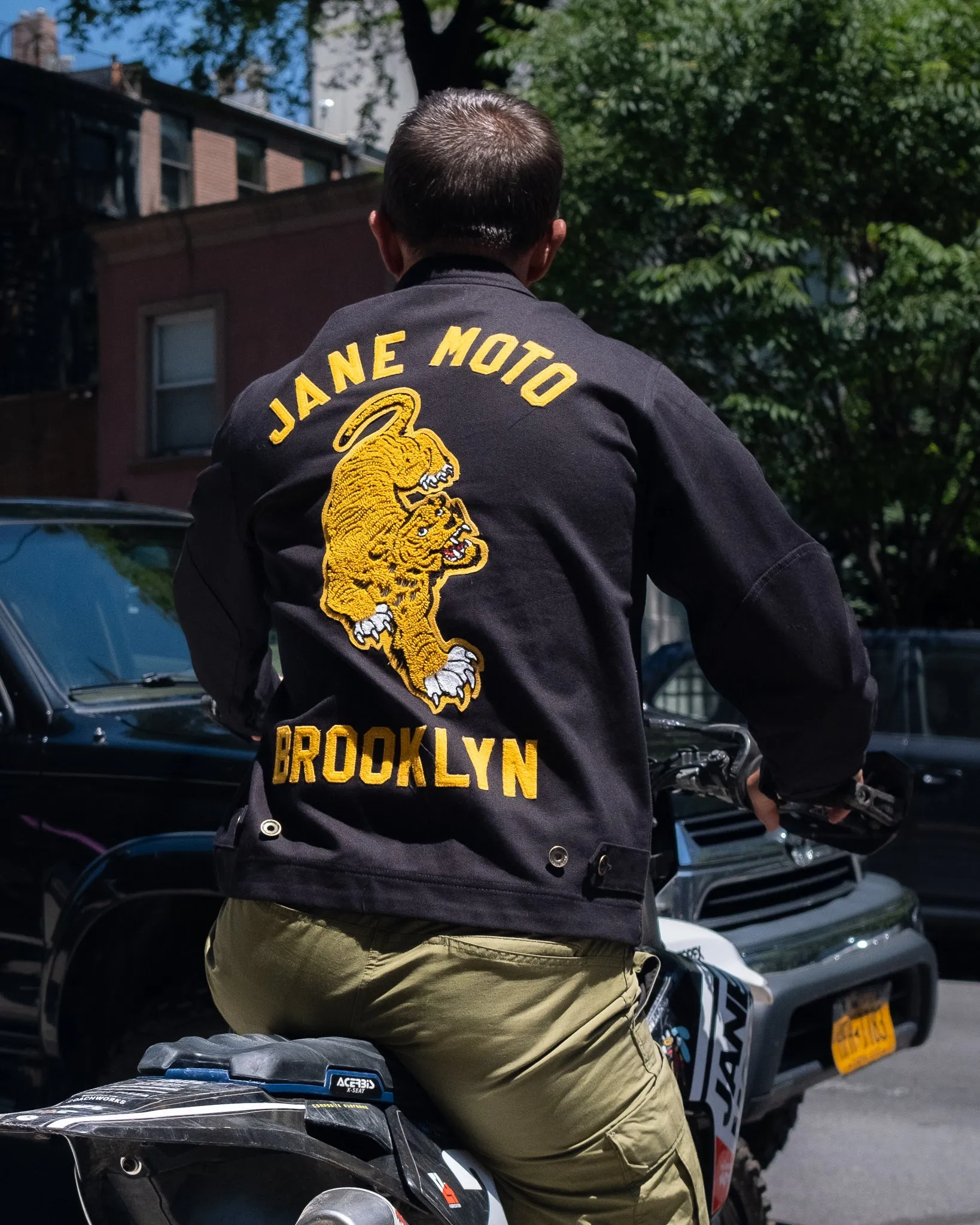 Lightweight Fabric Flying Tiger Lined Mechanic's Jacket - Black