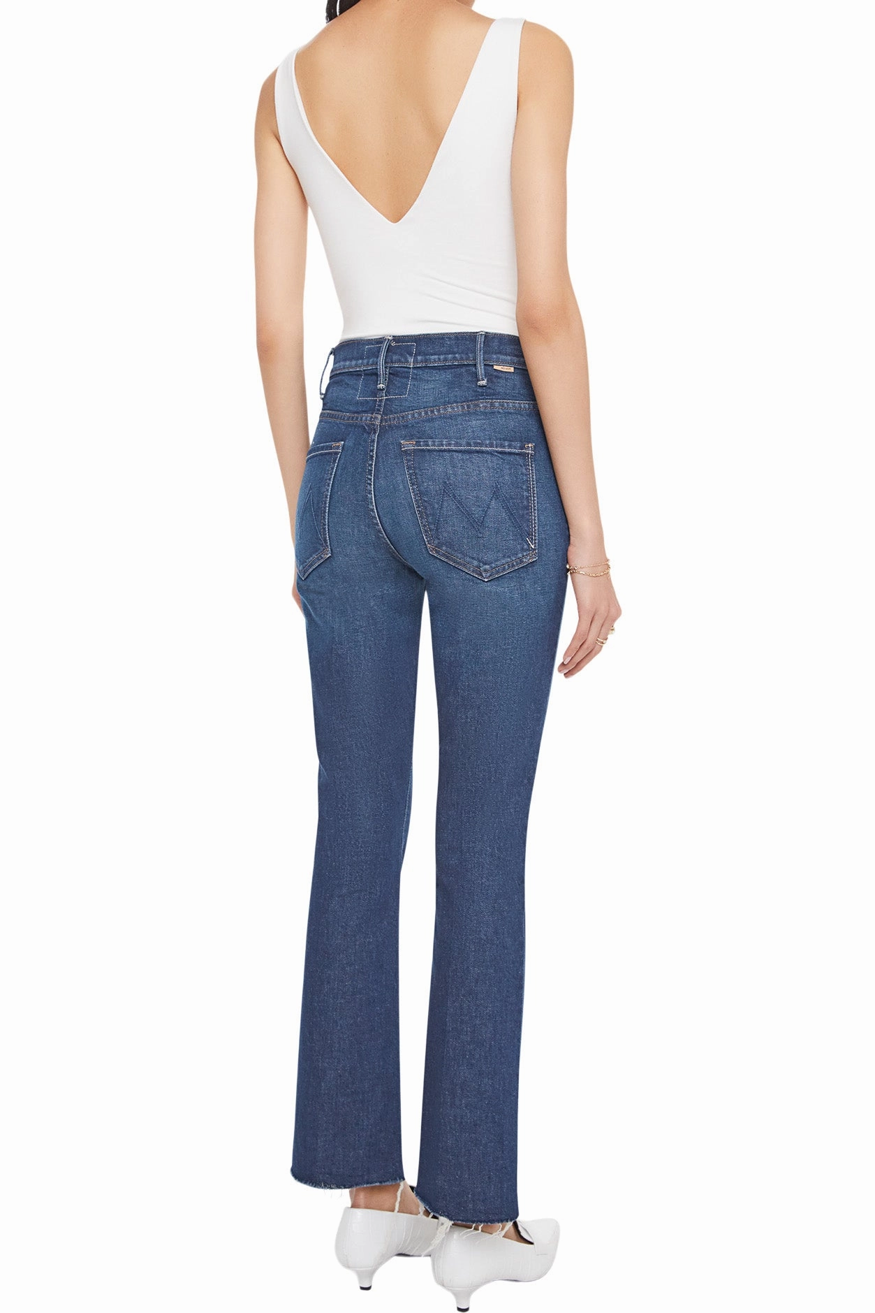 MOTHER Denim Hustler Flood Fray in Kicks and Riffs Core Wardrobe Popular Staple