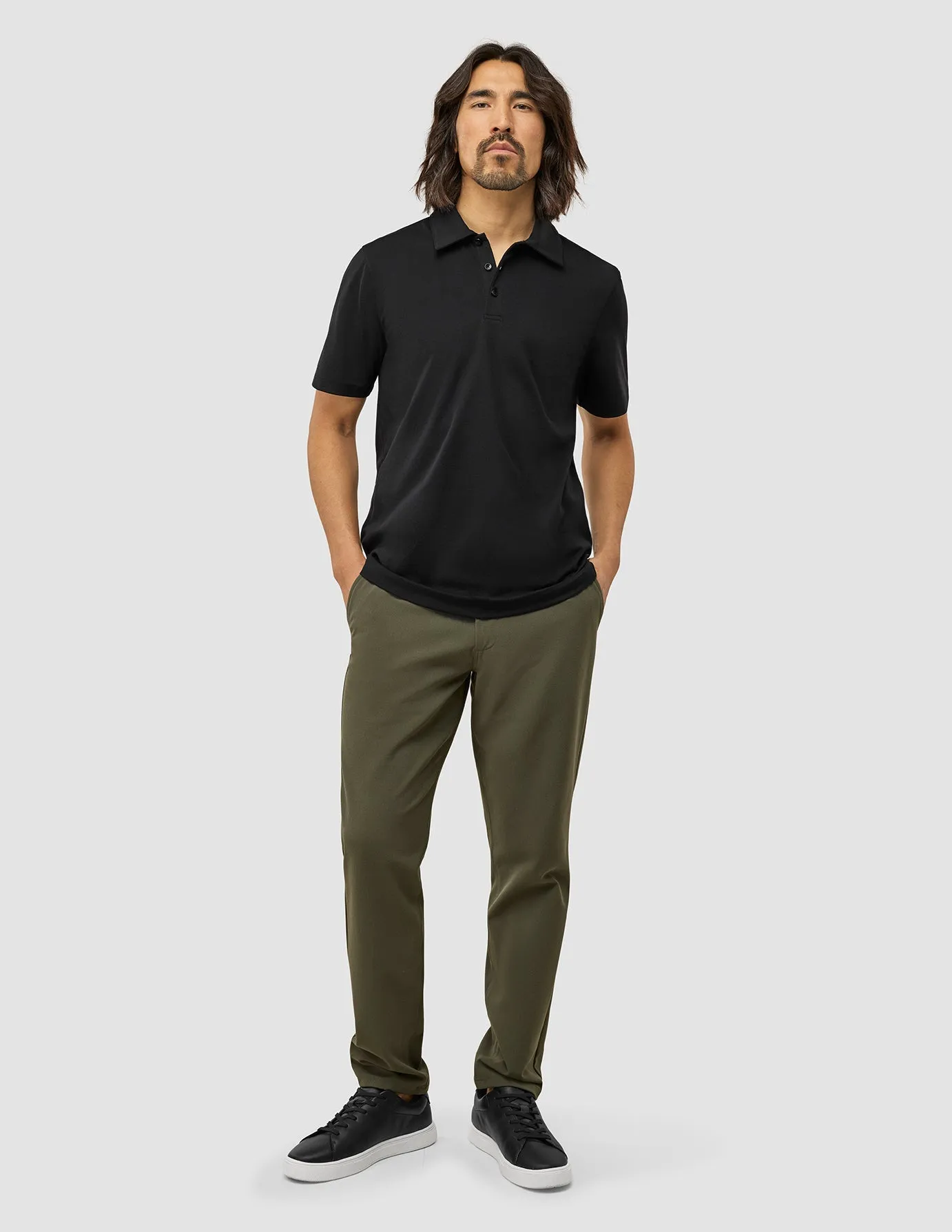 Chic Vibes ZeroDistressFinish Evolve Pique Polo Black