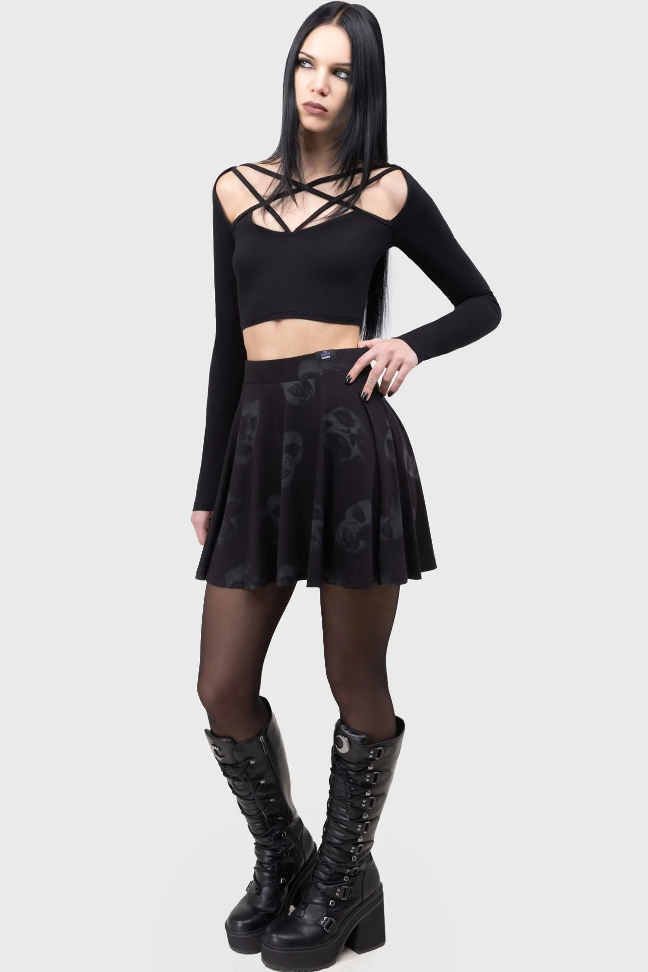 Outfit Mix Excellent Day For An Exorcism Skater Skirt