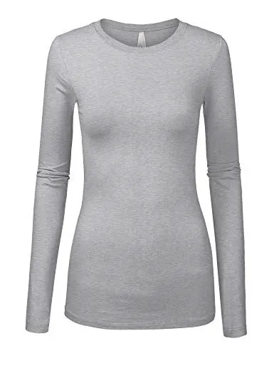 YarnBlend Elasticized Waistband Exposure Cotton Long Sleeved Top