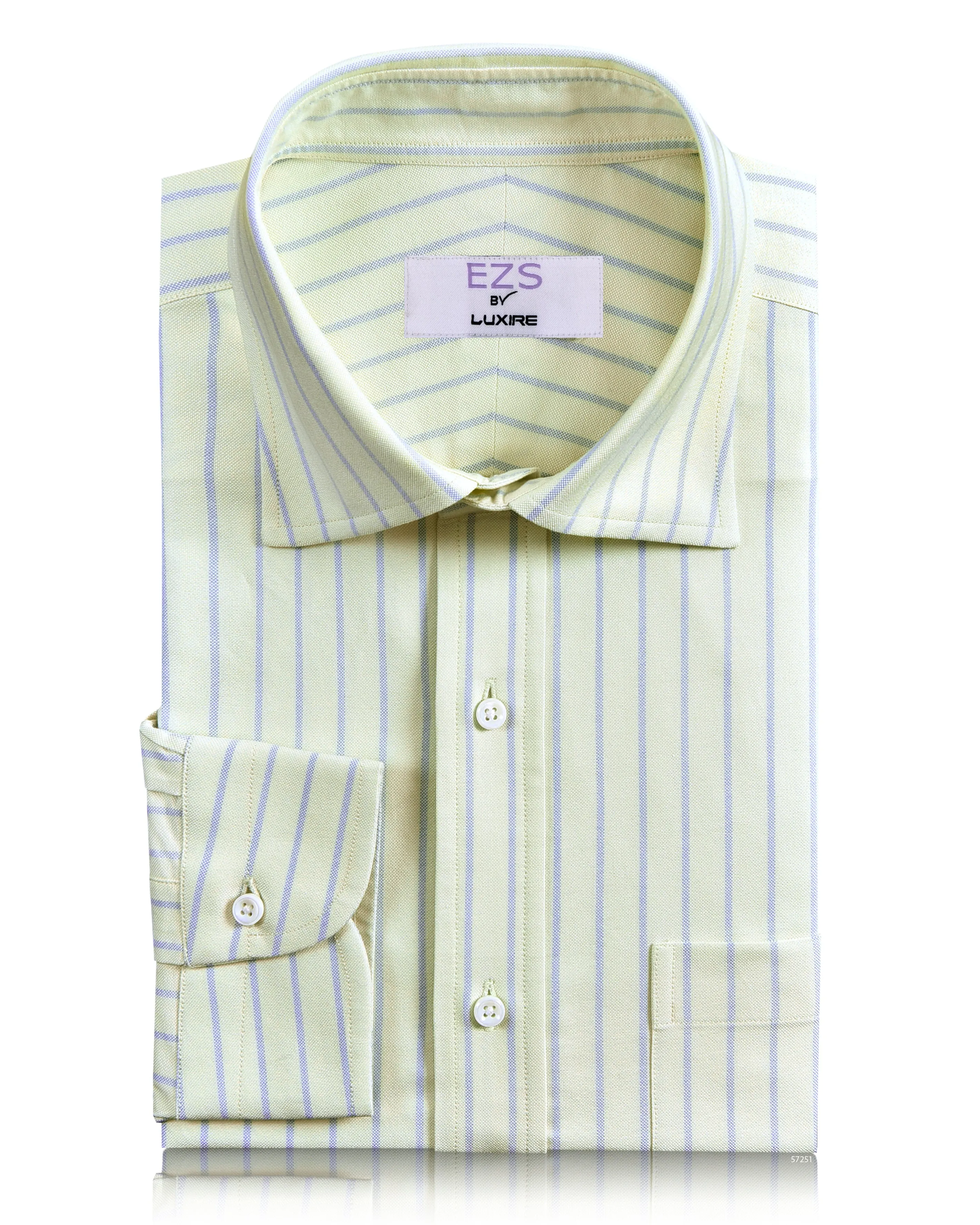 birthday party EZS Classic Oxford Blue Dress-Stripes on Moss-Green Shirt