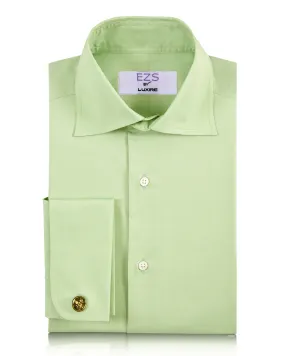 Non Iron Fabric Versatile Wear EZS Light Green Pinpoint Oxford Shirt