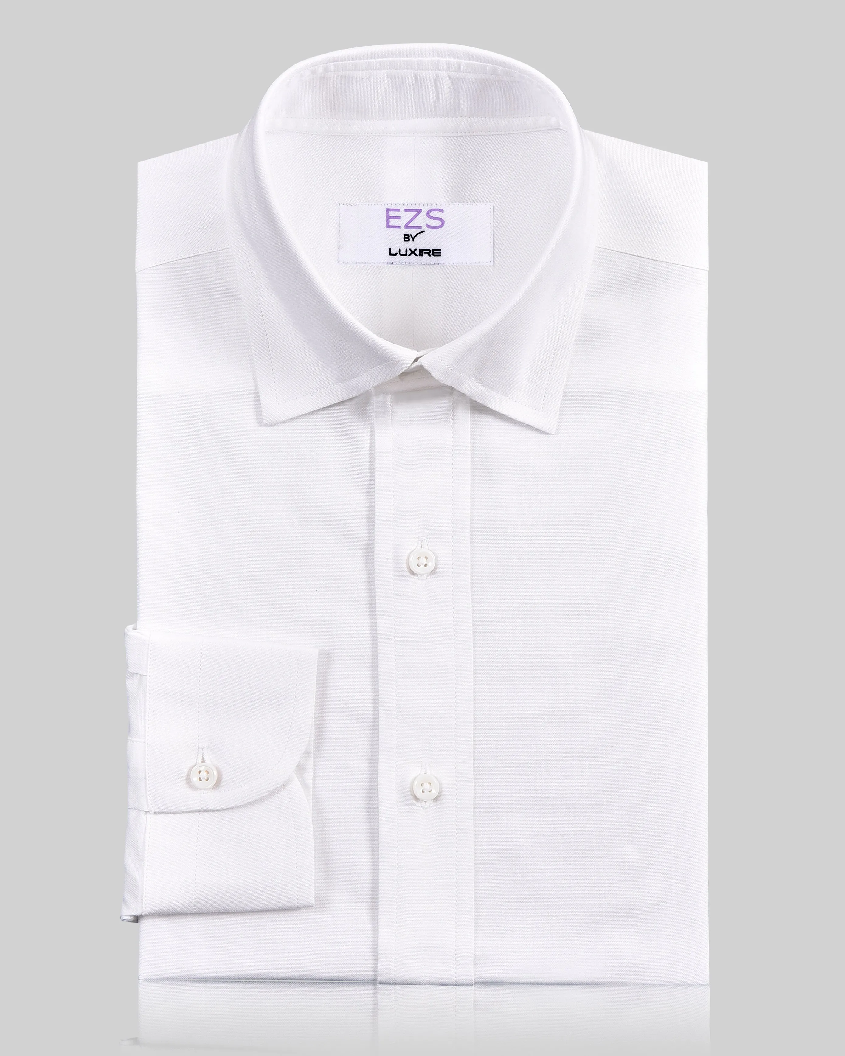 EZS White Pinpoint Oxford Shirt Cozy Wear