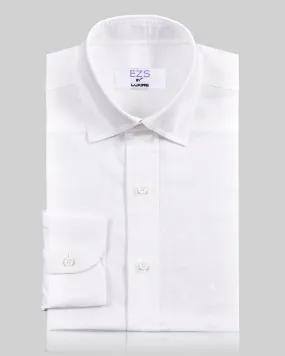EZS White Pinpoint Oxford Shirt Cozy Wear