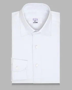 Wedding guest Neutral Toned Stitching EZS White Travel Shirt