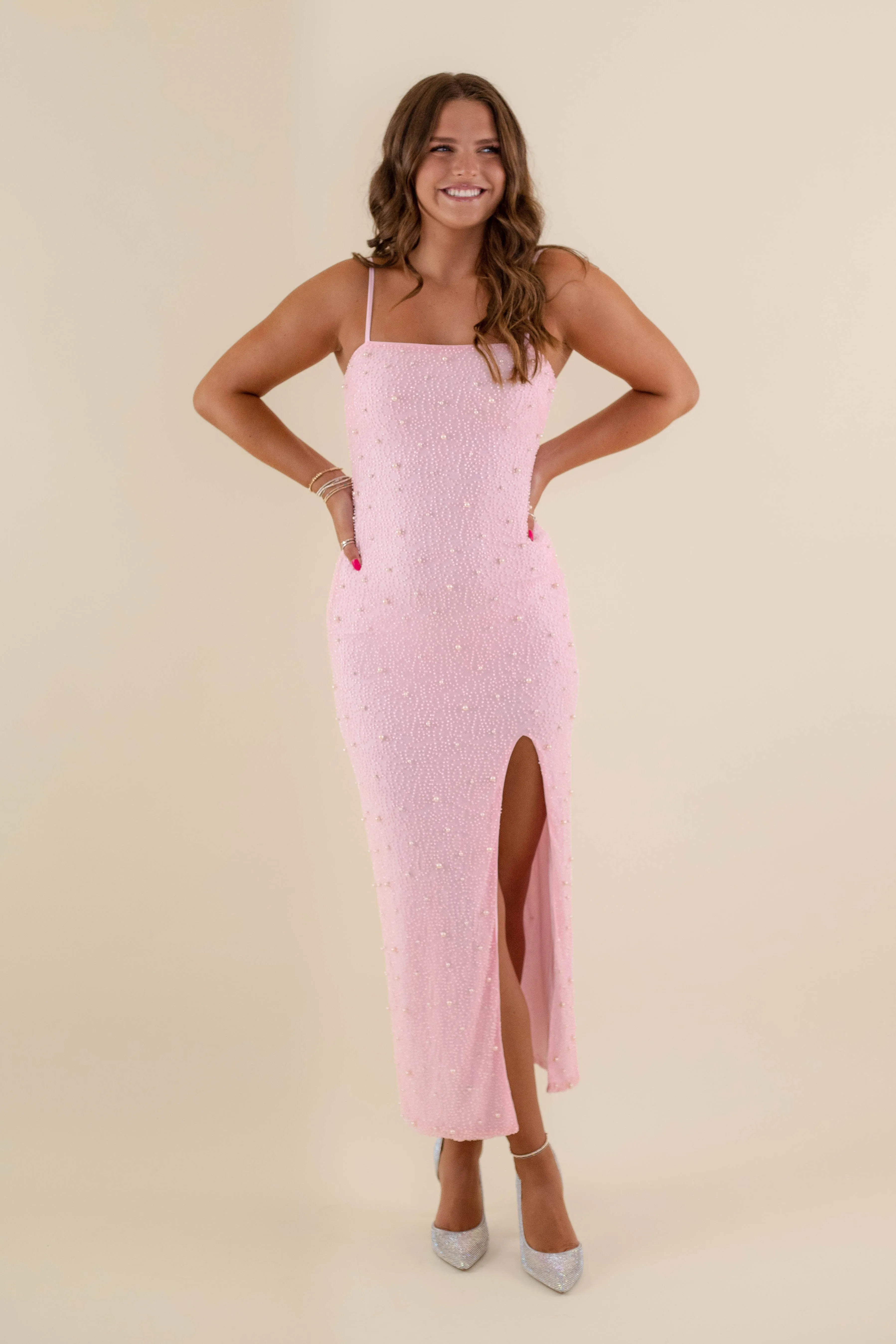 Fitted waist Wishes For You Pearl Maxi Dress