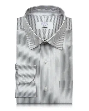 Unique Design Functional Comfort EZS Monti White & Black Pin Stripes Shirt