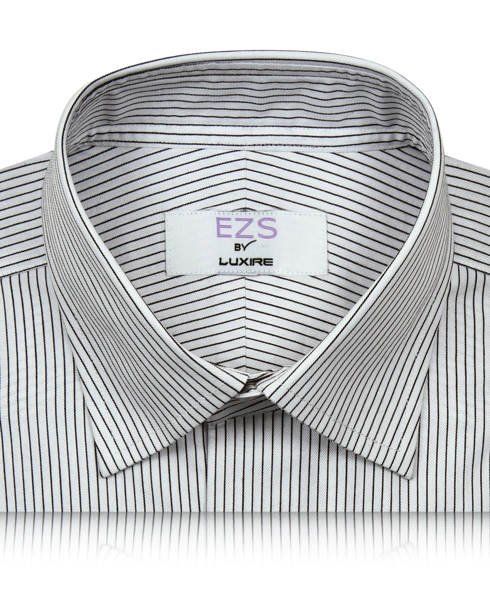 EZS Monti White & Black Pin Stripes Shirt Eco-Friendly Choice Urban Fashion