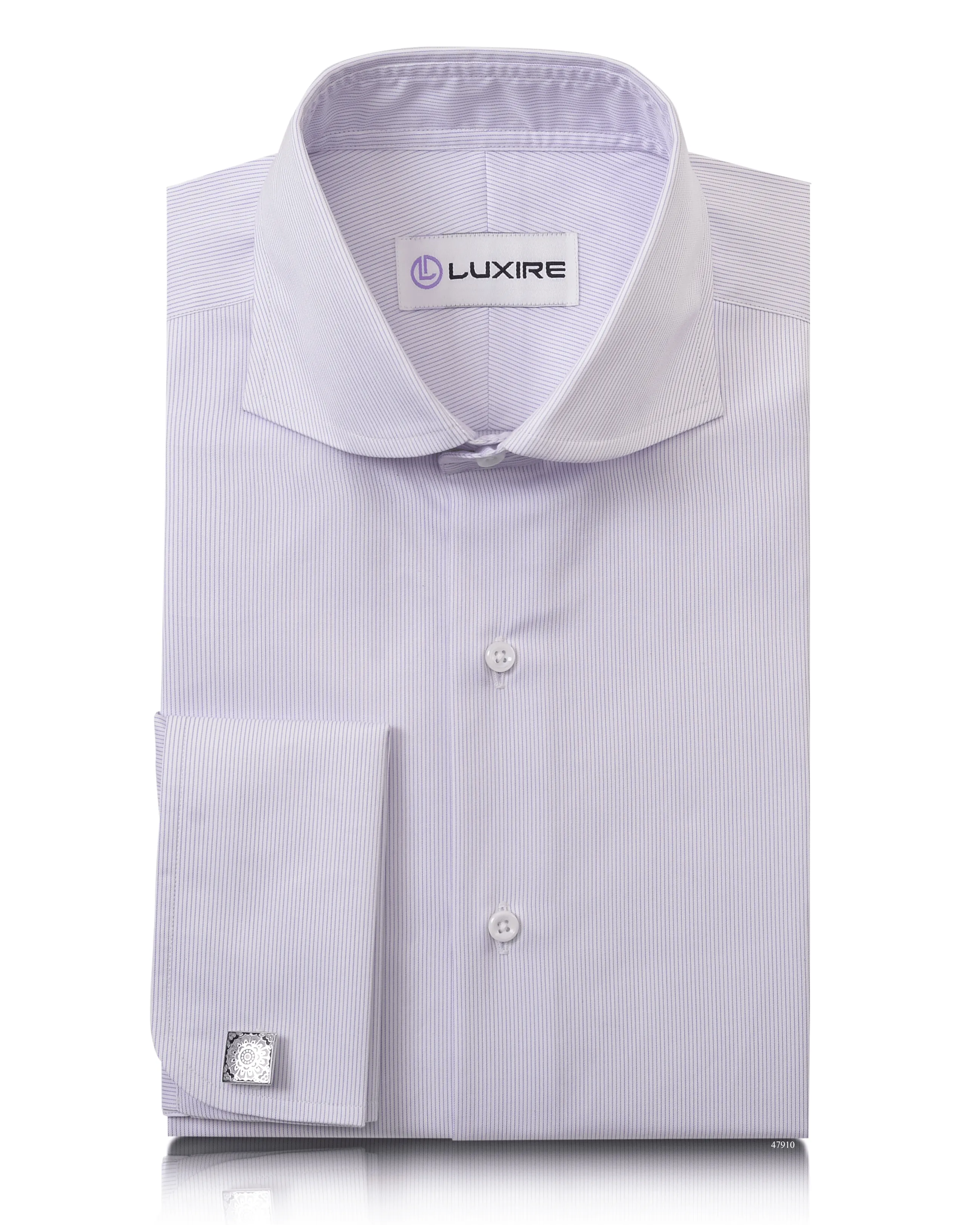 Mauve Pencil Stripes Shirt Sustainable Material Distressed finish