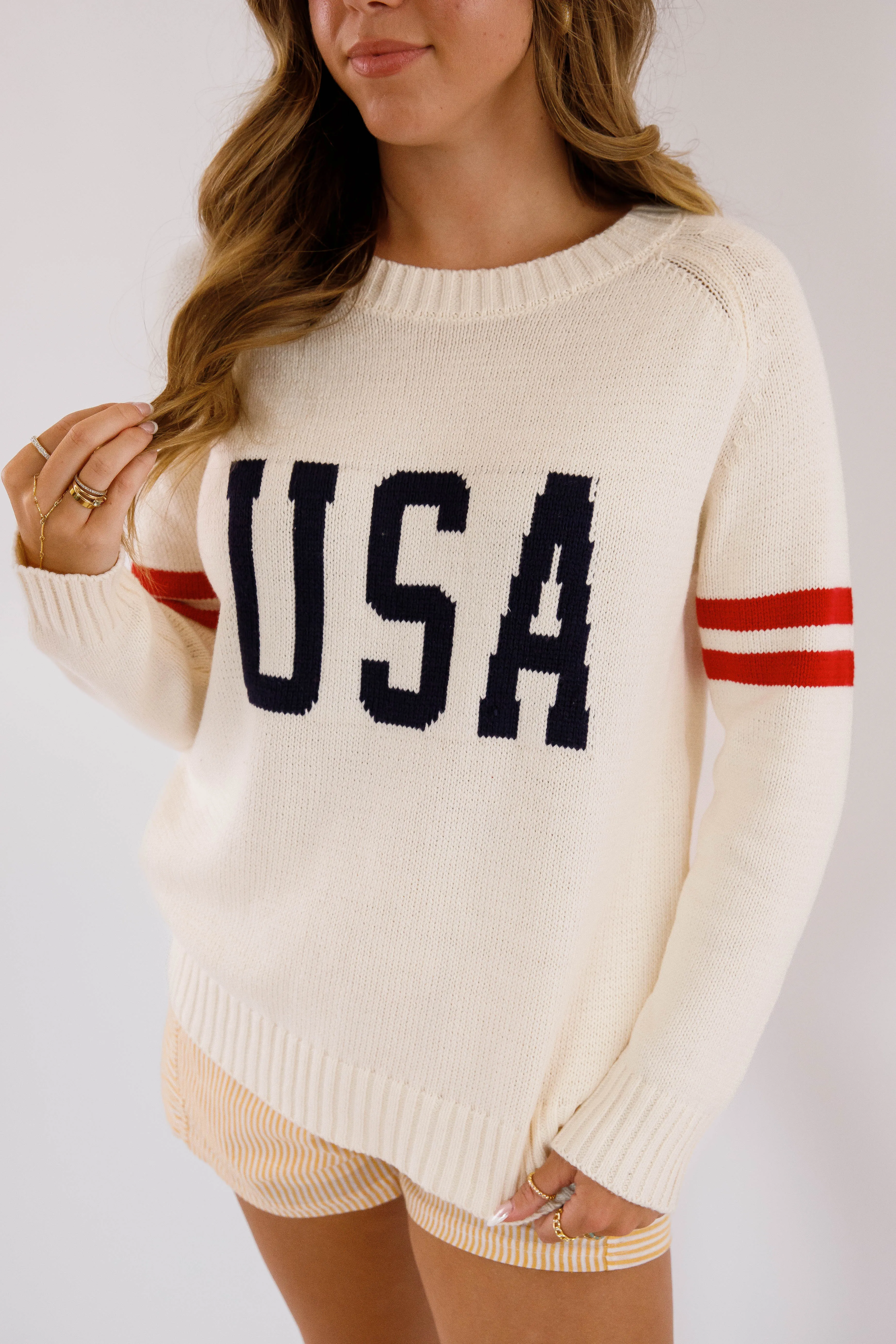 Party In The USA Sweater Seasonal piece Stretchy Waistband