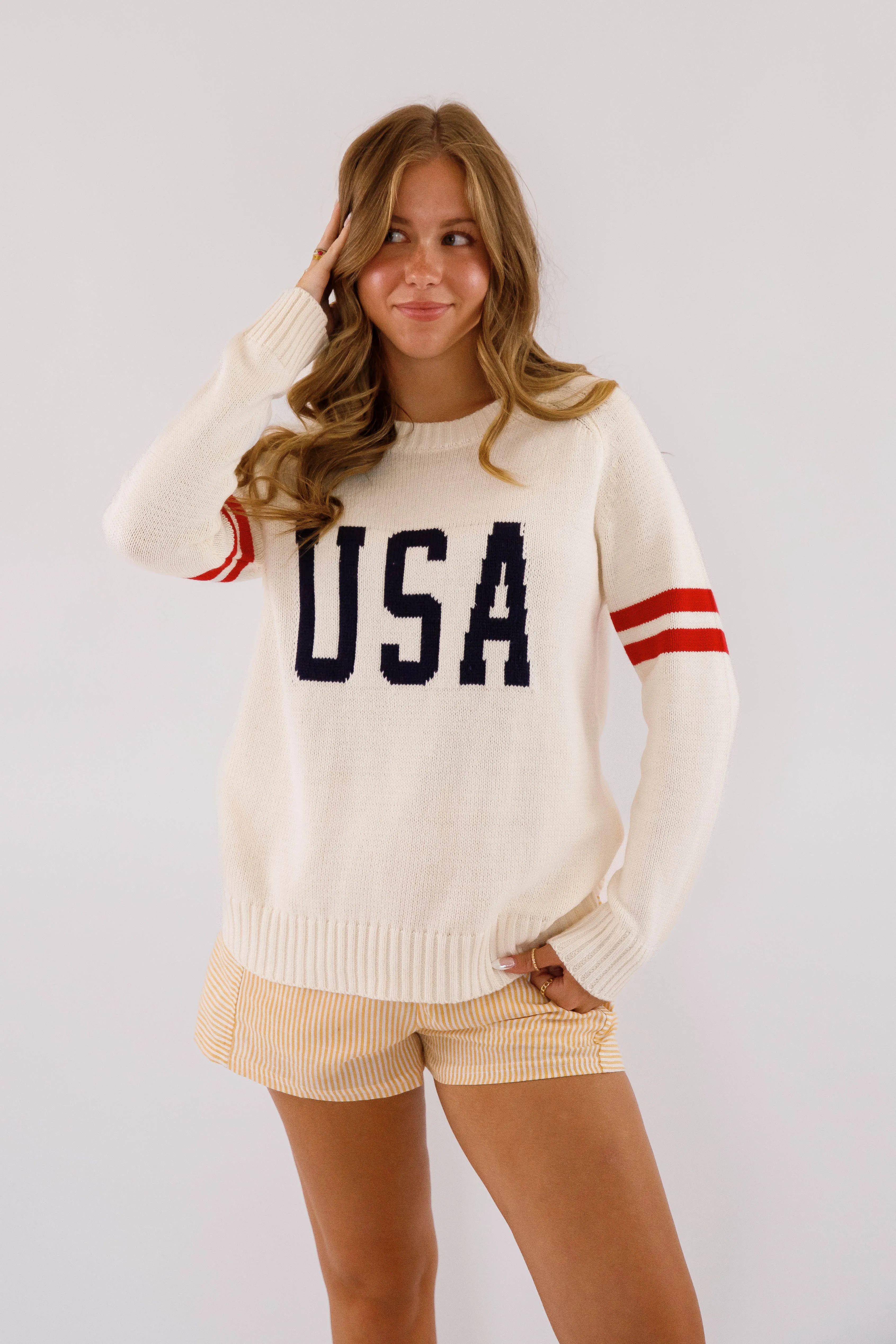 Party In The USA Sweater Seasonal Must-Have Dynamic Ventilation Panels