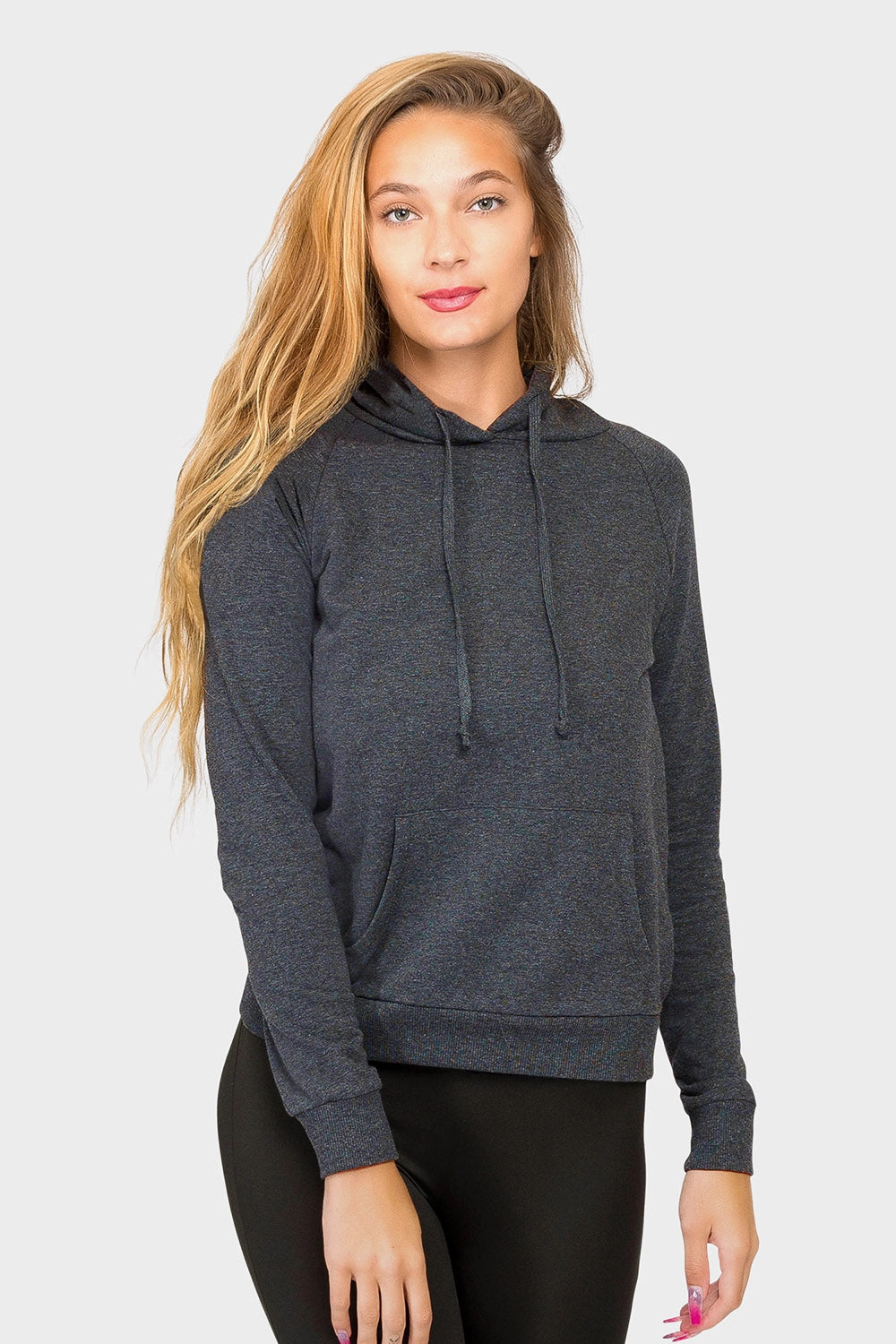 Compact Fit Look DetachableLining Essential French Terry Long Sleeve Hoodie