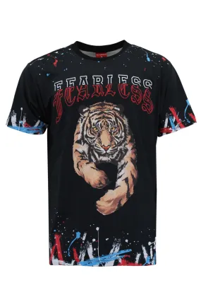 Breathable Tank Fearless Tiger Graffiti T-Shirt