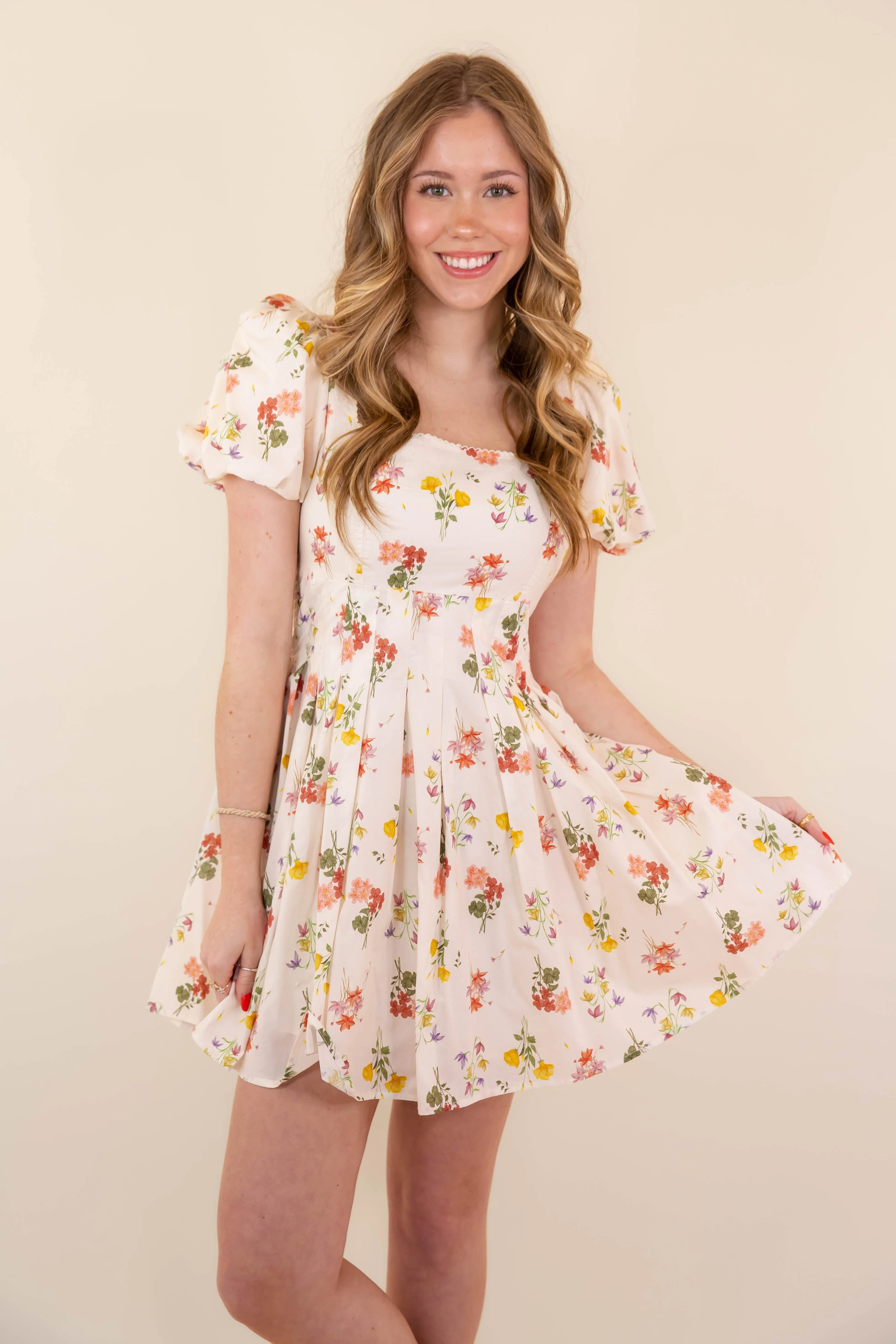 My Summer Garden Mini Dress Vibrant Hue