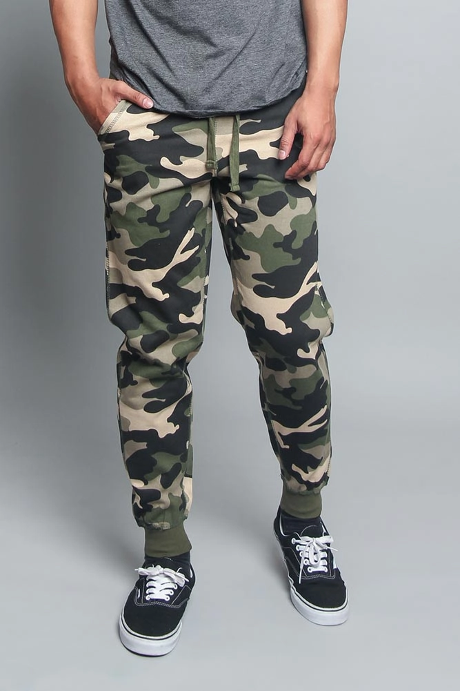 NonSlipGrip Cuffed Camo Joggers