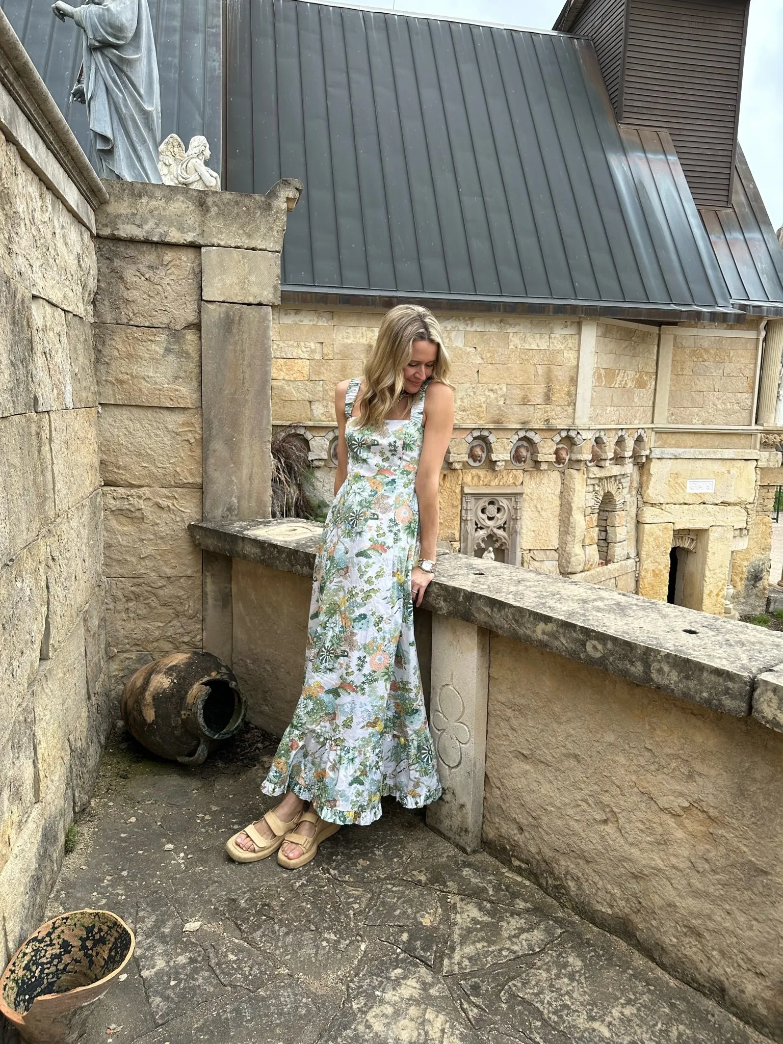 Simple Touch Chain-Detail MASON'S DAUGHTER | Maxi Dress, Spring Chinoiserie