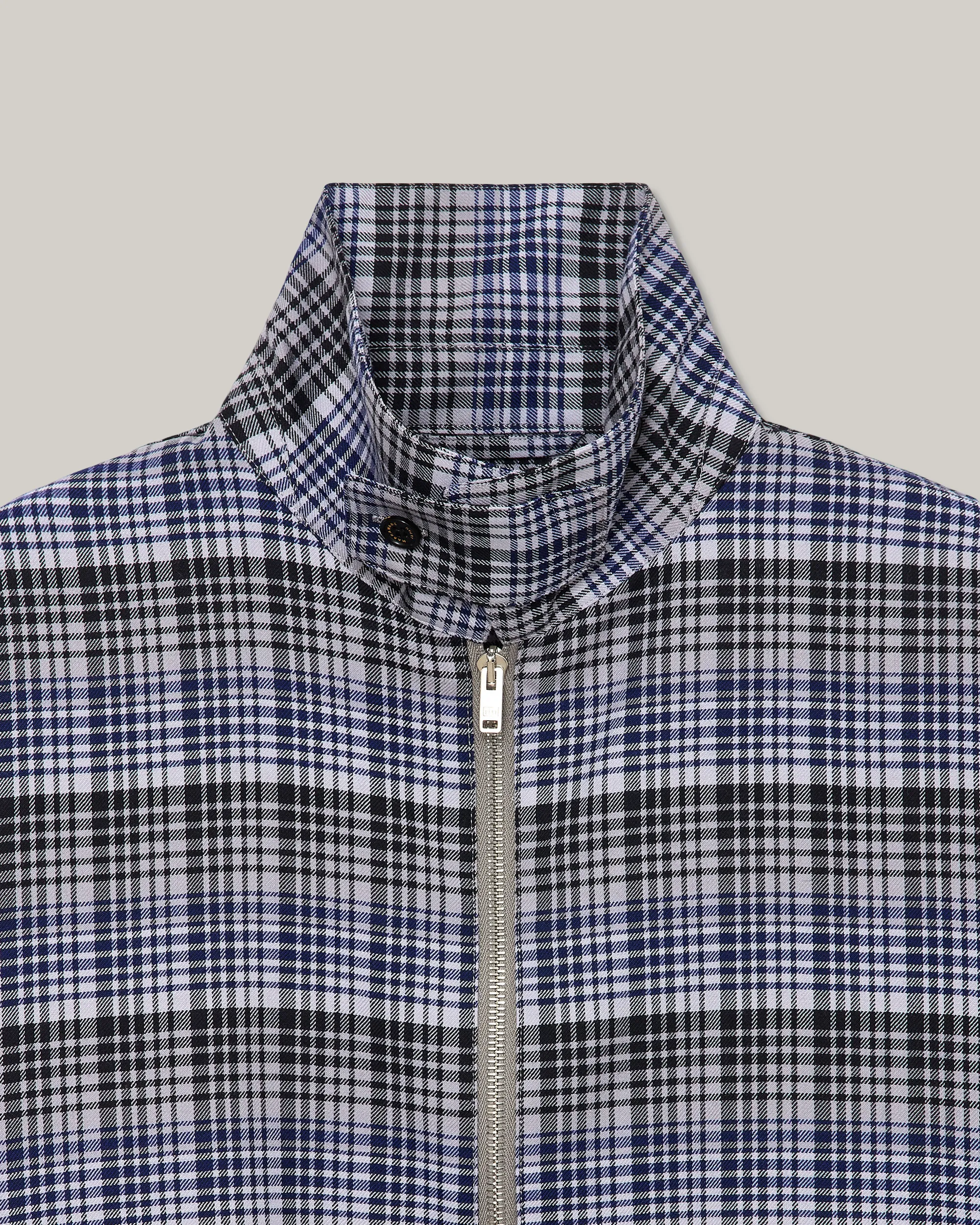 Noise Free Material MARKAWARE HALF ZIP SERVICE JACKET - PURPLE CHECK