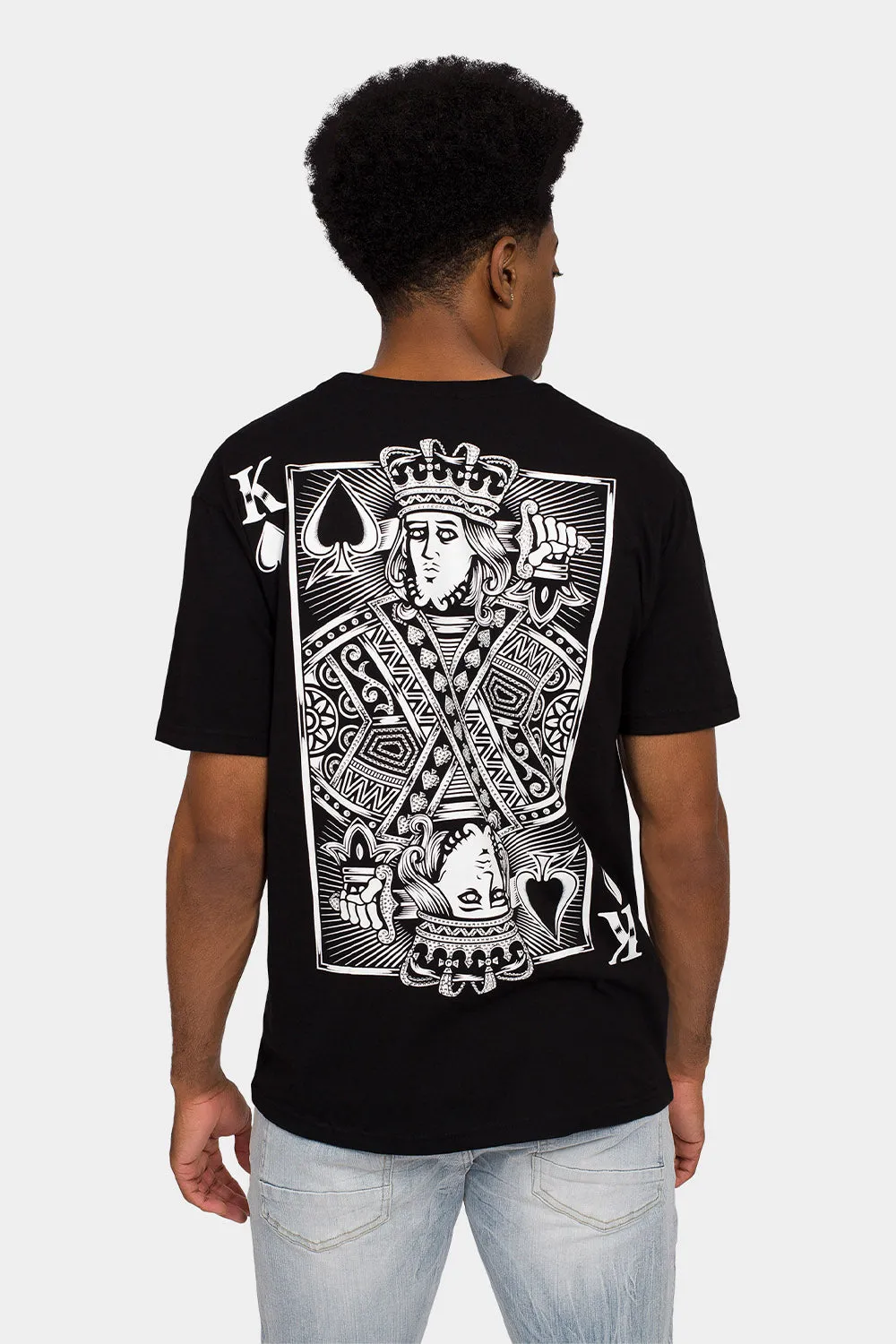 Two Tone Weave Everyday Look King of Spades T-Shirt