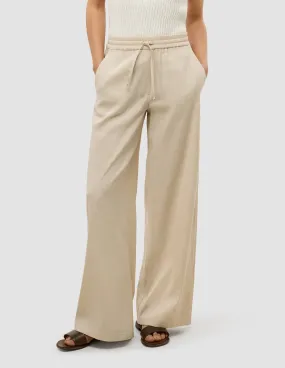 Performance Fit Women's Linen Pants Relaxed Sandy Beige