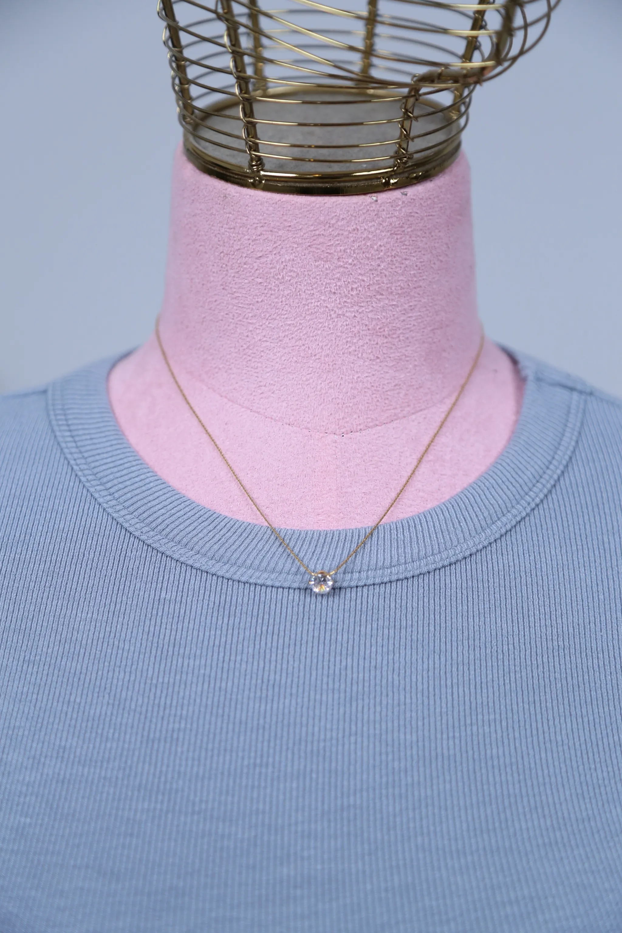 Reinforced Shoulder Snoozie Padded Tank Dusty Blue