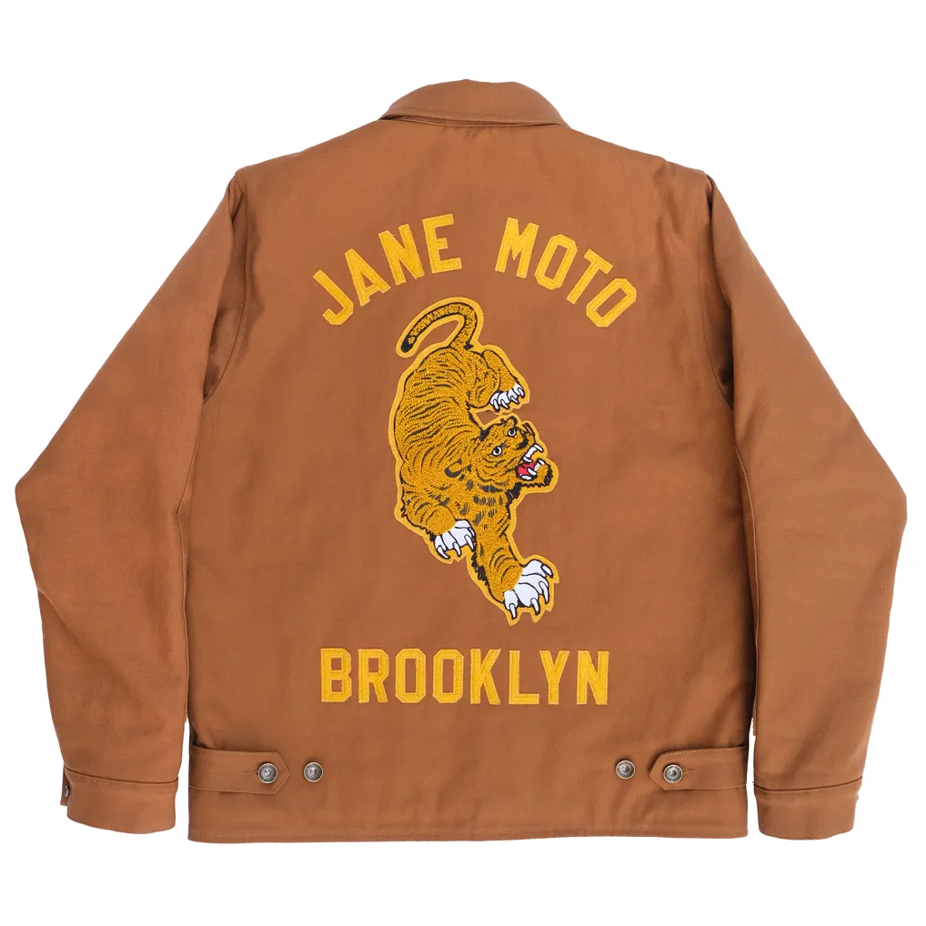 WaterRepellent Finish Flying Tiger Lined Mechanic's Jacket - Tan