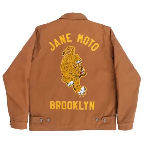 WaterRepellent Finish Flying Tiger Lined Mechanic's Jacket - Tan