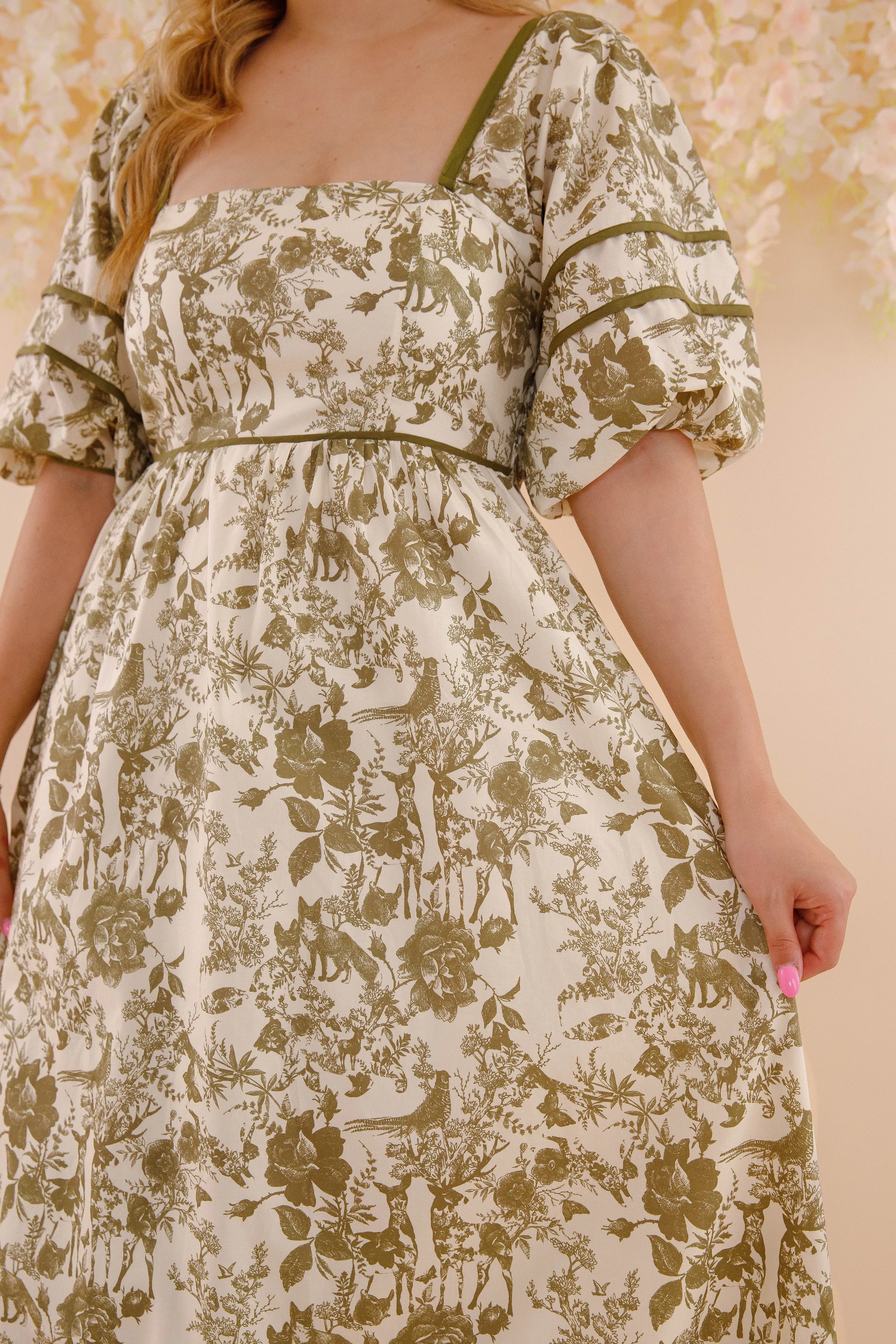 Transitional-Wear Follow Your Instincts Maxi Dress-Olive