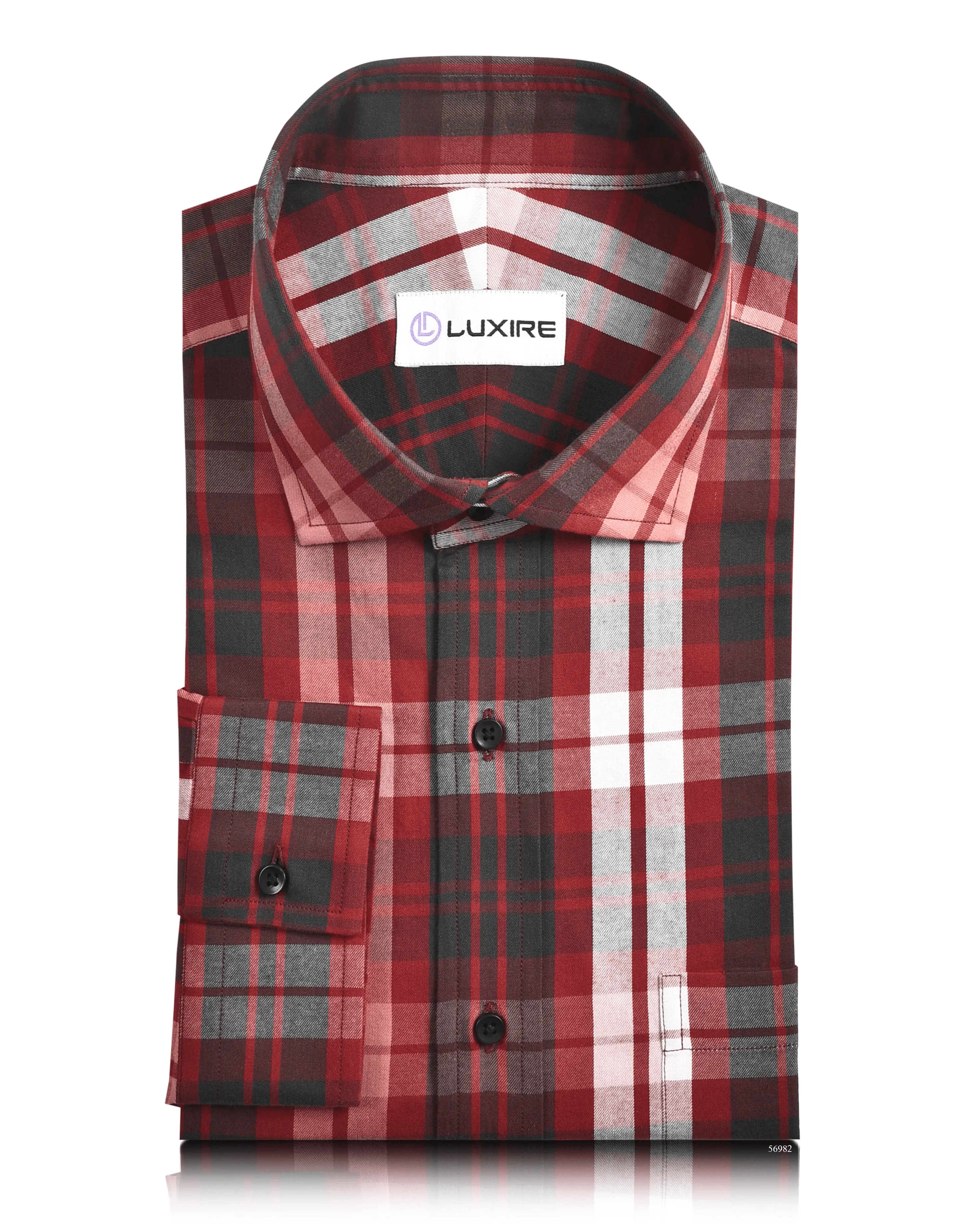 Red Grey Checks Shirt Relaxed Vibe Odor Resistant