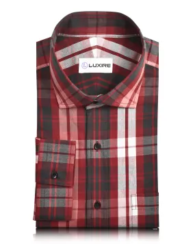 Red Grey Checks Shirt Relaxed Vibe Odor Resistant