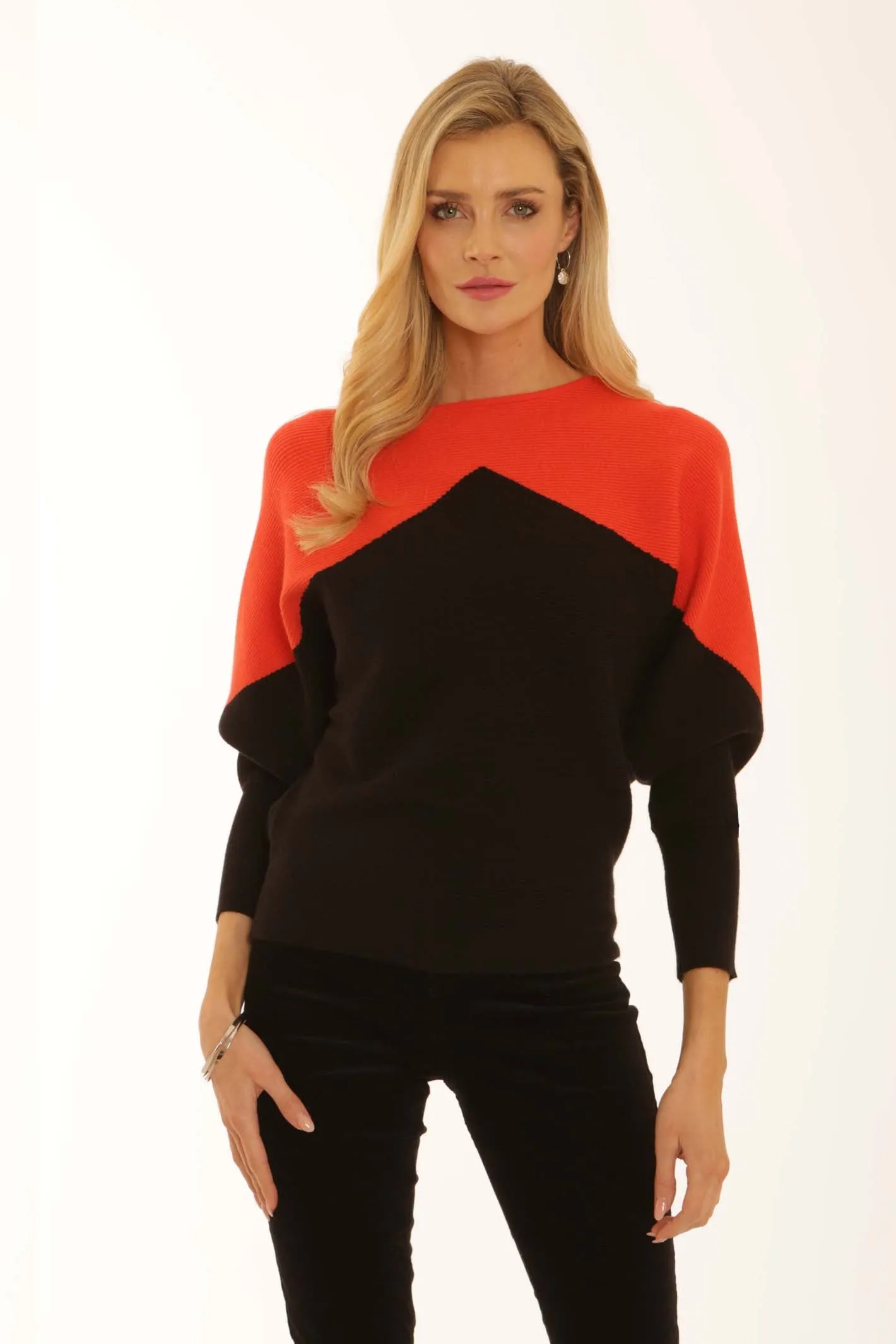 Fleece Pullover Pomodoro Clothing Two Tone Jumper 22557