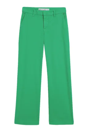 Frank & Eileen Westport Italian Wide-Leg Chino in Kelly Green Chill Fit LightweightWeave