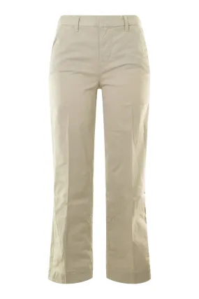 Trendy Layering Frank & Eileen Westport Itialan Wide Leg Chino  in Cement
