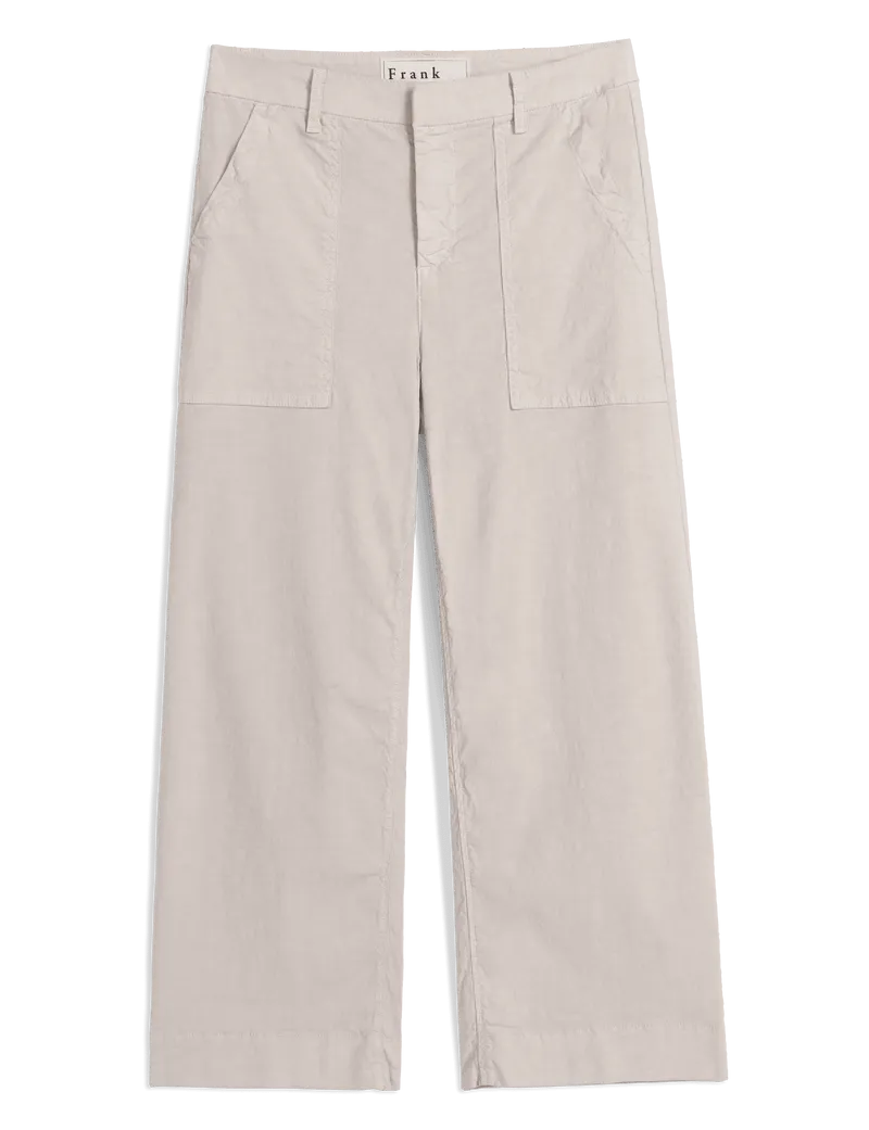 Frank & Eileen Wexford Patch Pocket in Cement High-waisted fit