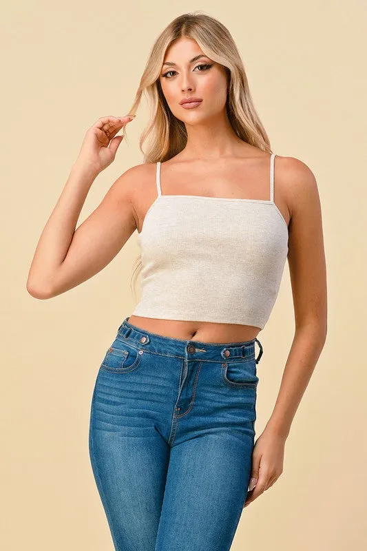 Fade Resistant Dye Exposure Cotton Melange Camisole