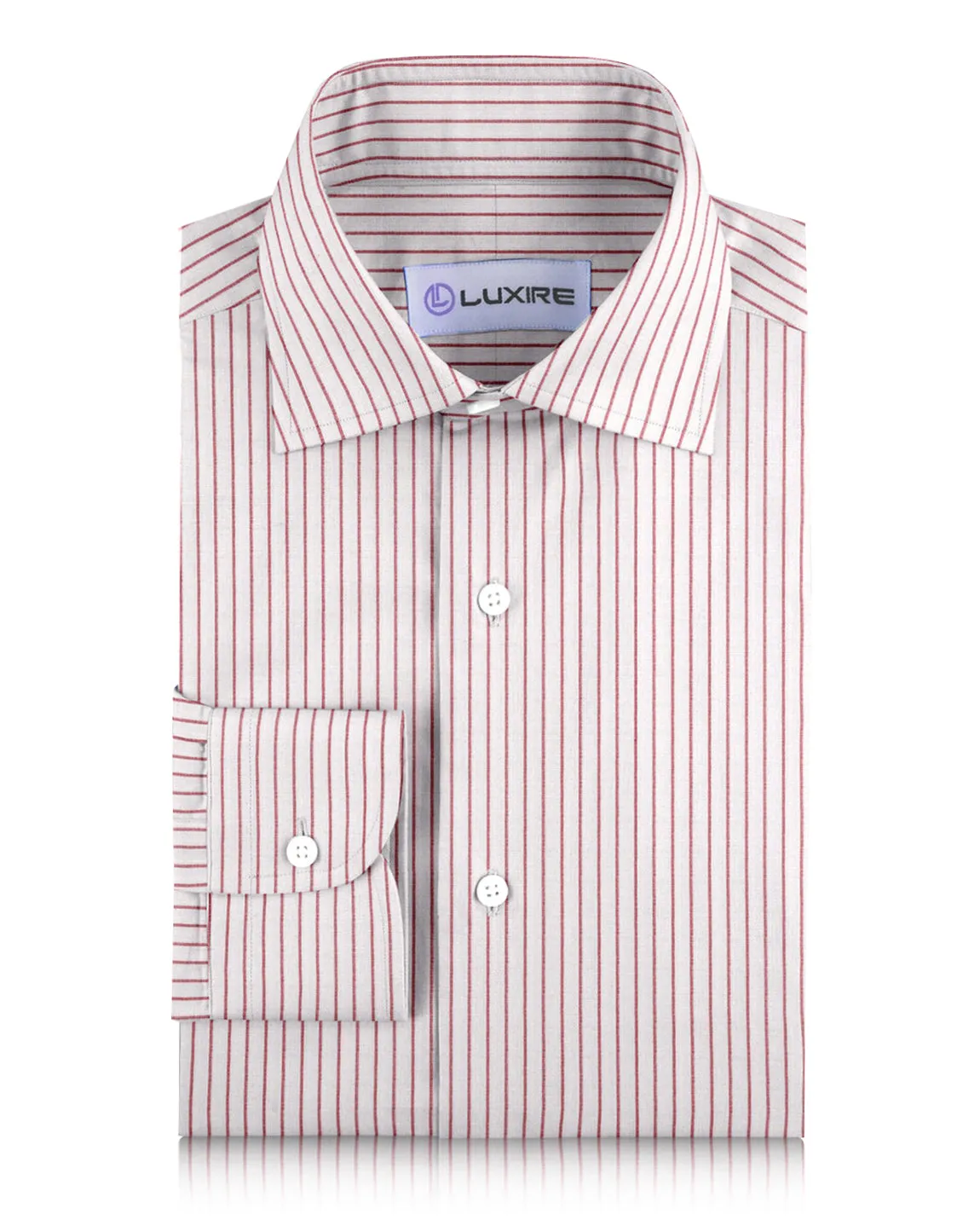 Stylish Element Refined Aesthetic White Red Pin Stripes Linen